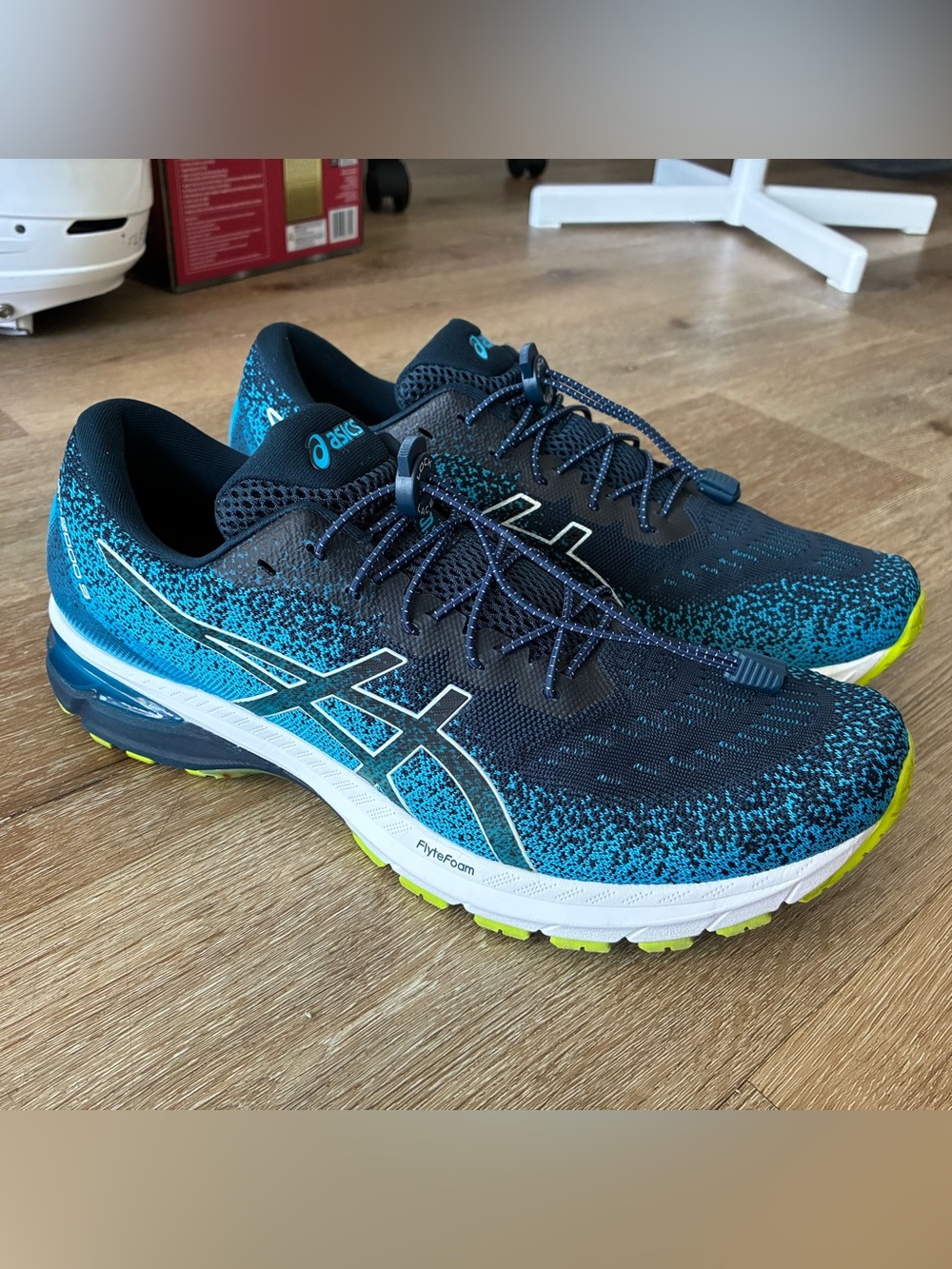 ASICS GT-2000 9 Knit Running Shoes French Blue White Men’s Shoes US 14 EU 49
